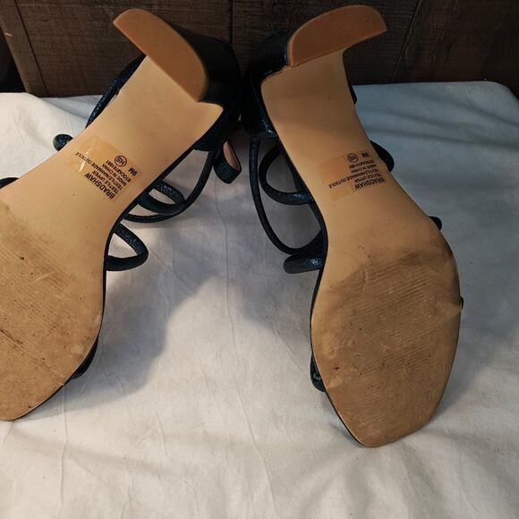 Bradshaw Caged Strappy Emerald Shimmer Green Heels 9 Sex in‎ the City Y2K - Picture 5 of 14